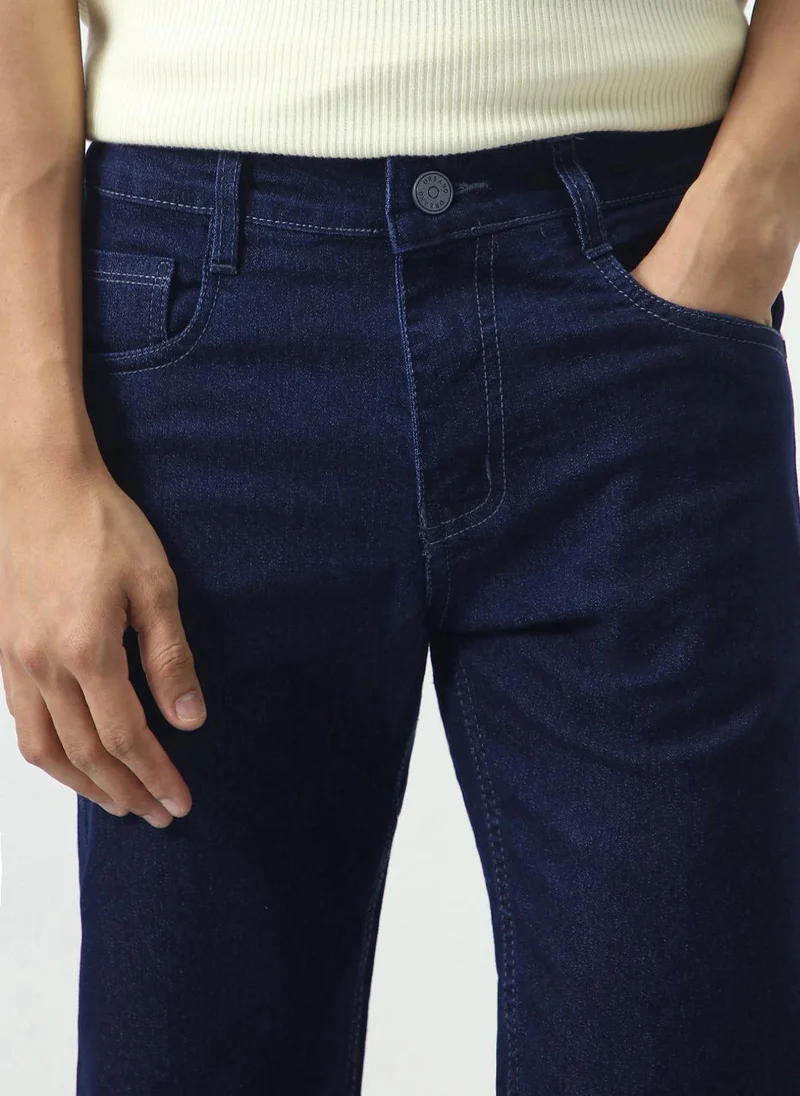 Urbano Fashion  Urbano Fashion Men's Dark Blue Slim Fit Denim Jeans Stretchable for Men | Best Price UAE